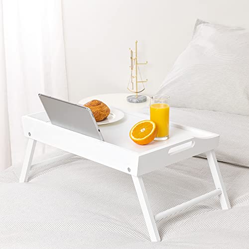 Navaris Bed Tray Table - Breakfast in Bed Tray with Folding - obrazek 7