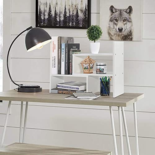 AYNEFY Regał na biurko regulowany regał na książki mini - obrazek 7