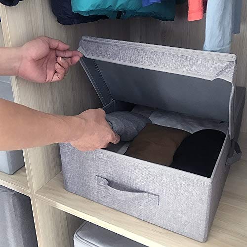 Składane płaskie pojemniki do przechowywania z pokrywką, specjalne do - obrazek 5