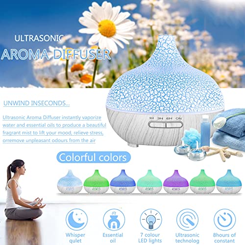 KELOPA Humidifier 550ML Aromatherapiegerät Ultraschall-Technologie 7 LED-Lichtfarben - obrazek 4