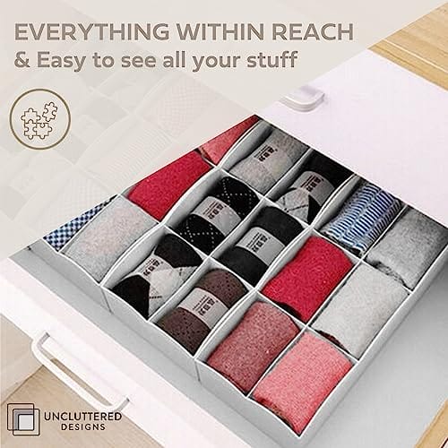 UNCLUTTERED DESIGNS Organizator szuflad (zestaw 5 sztuk) z 5 - obrazek 4