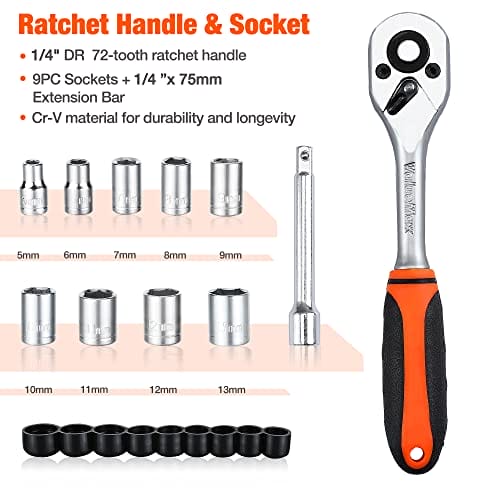 ValueMax - Zestaw narzędzi z torbą na narzędzia robocze, przenośny zes - obrazek 7