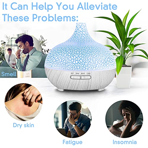 KELOPA Humidifier 550ML Aromatherapiegerät Ultraschall-Technologie 7 LED-Lichtfarben - obrazek 5