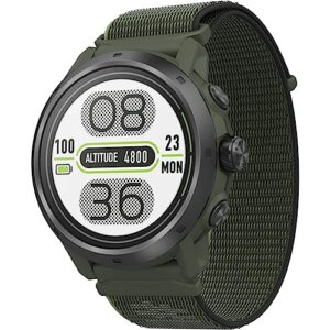 COROS APEX 2 Pro Outdoor GPS Watch 1.3″ Sapphire Titanium - Trwały zegarek outdoor z GPS, 30-dniowym czasem pracy baterii, nawigacją na nadgarstku, mapami offline, monitorem tętna, śledzeniem snu, bieganiem, jazdą na rowerze i wspinaczką - Zielony