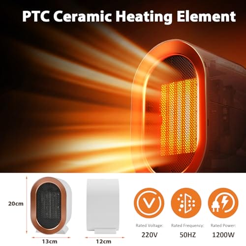 Weinsamkeit termowentylator energooszczędny 1200 W ciche - obrazek 4