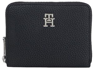 Tommy Hilfiger Damskie portfele TH Emblem MED ZA czarne OS