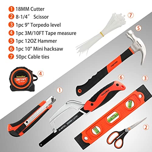 ValueMax - Zestaw narzędzi z torbą na narzędzia robocze, przenośny zes - obrazek 4