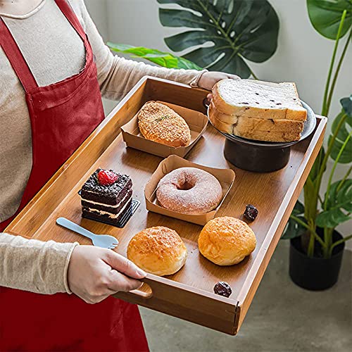 Taca bambusowa płyta do serwowania drewniana z uchwytem - obrazek 3