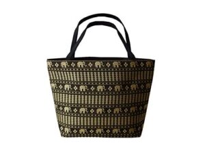 Ariyas Thaishop Duża torba z uchwytami z bawełny ze wzorem