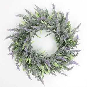 zhongguoqiaomao wieniec bożonarodzeniowy, 35 cm, symulowany lawendowy, wieniec bożonarodzeniowy na drzwi, drzwi, ścianę, okno, do użytku wewnątrz i na zewnątrz, dekoracja bożonarodzeniowa