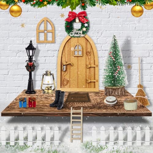AIQII Zestaw akcesoriów do drzwi bożonarodzeniowych - obrazek 3