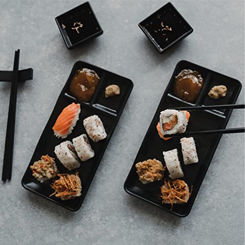 8-częściowy japoński zestaw do sushi - zawiera 2 pojedyncze talerze do - obrazek 3
