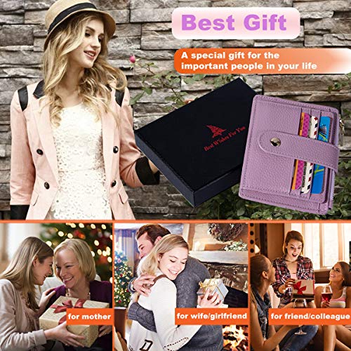 BTNEEU męski damski portfel na karty kredytowe RFID skórzany - obrazek 2