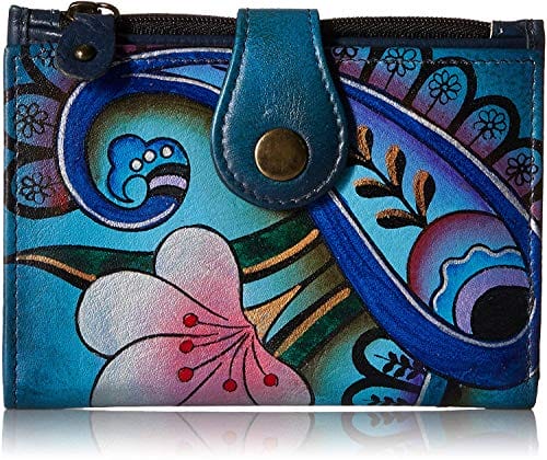 Anna by Anuschka Damski ręcznie malowany portfel damski z prawdziwej s - obrazek 6