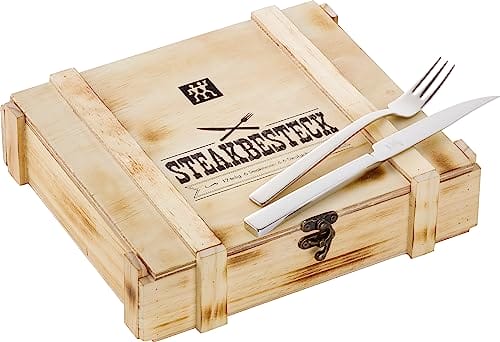 Zwilling Steak Besteck Set, 12-teilig Holz-Box, 6 Steakmesser - 6 Stea - obrazek 6