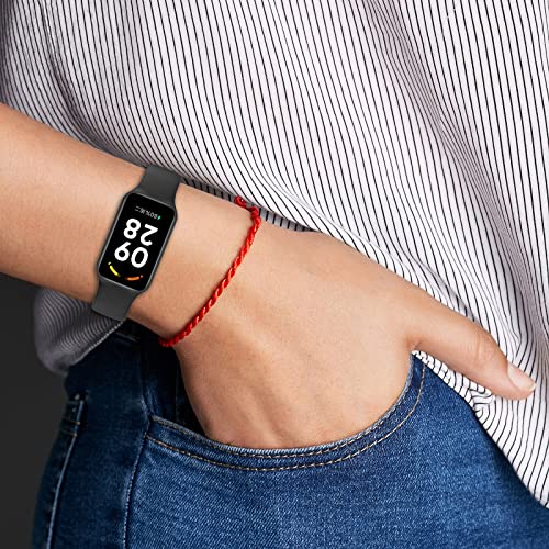 Wizvv 12 sztuk bransoletek kompatybilnych z Xiaomi Redmi Smart Band 2 silikonowy pasek zamienny dla mężczyzn i kobiet krzem - obrazek 3