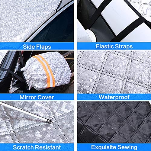 Osłona przedniej szyby samochodowej magnes składana z dwoma - obrazek 5