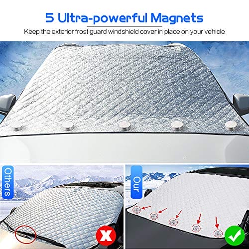 Osłona przedniej szyby samochodowej magnes składana z dwoma - obrazek 7