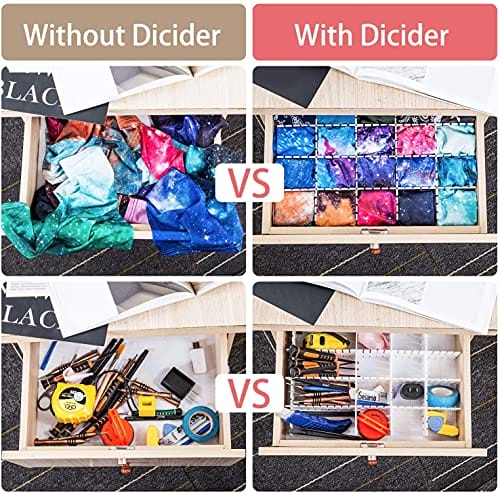 40 szt., regulowane przegródki do szuflady, organizer na bieliznę, ska - obrazek 4