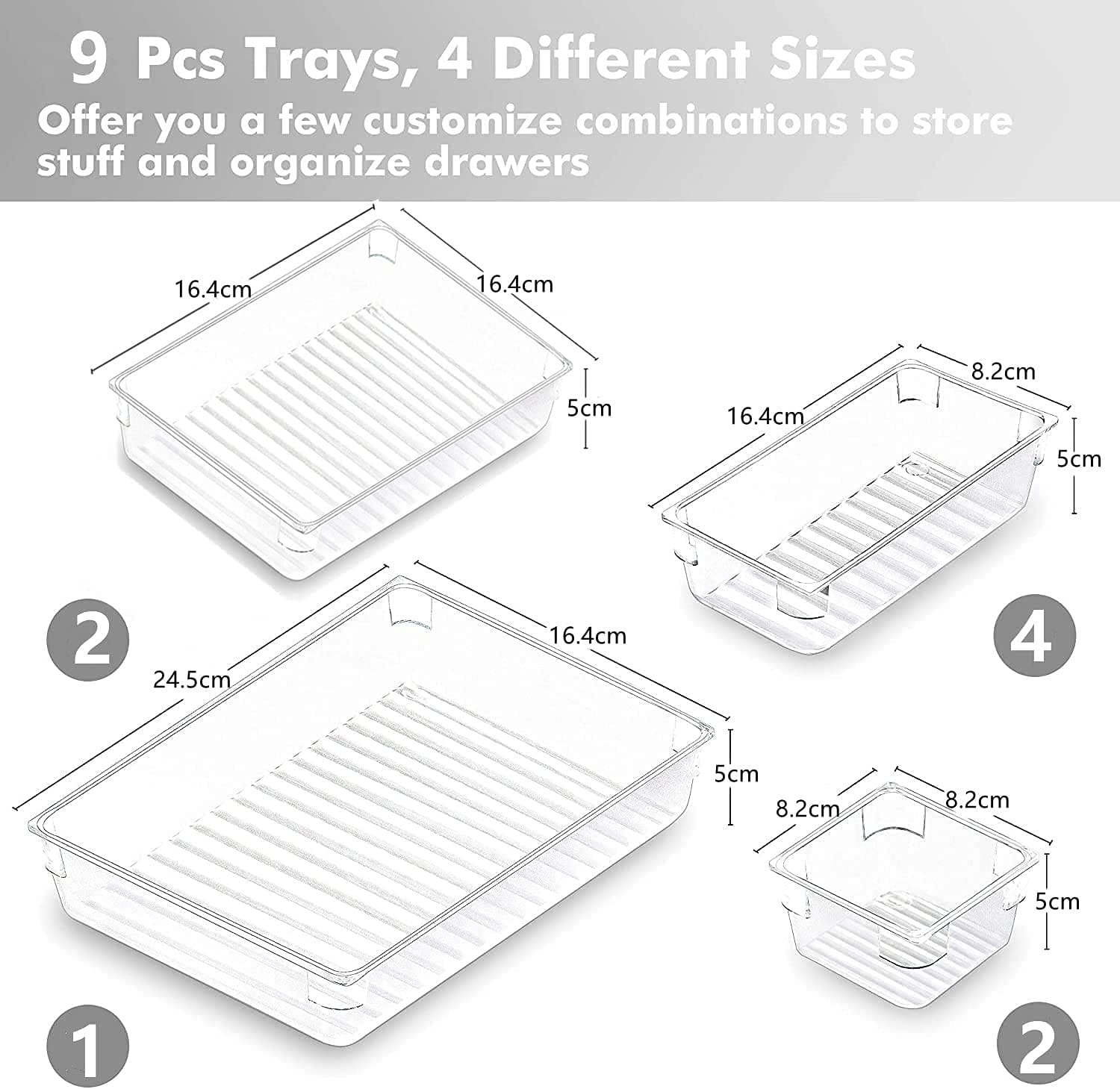 Siundam 9 sztuk oddzielnych organizerów z szufladami w 4 - obrazek 7