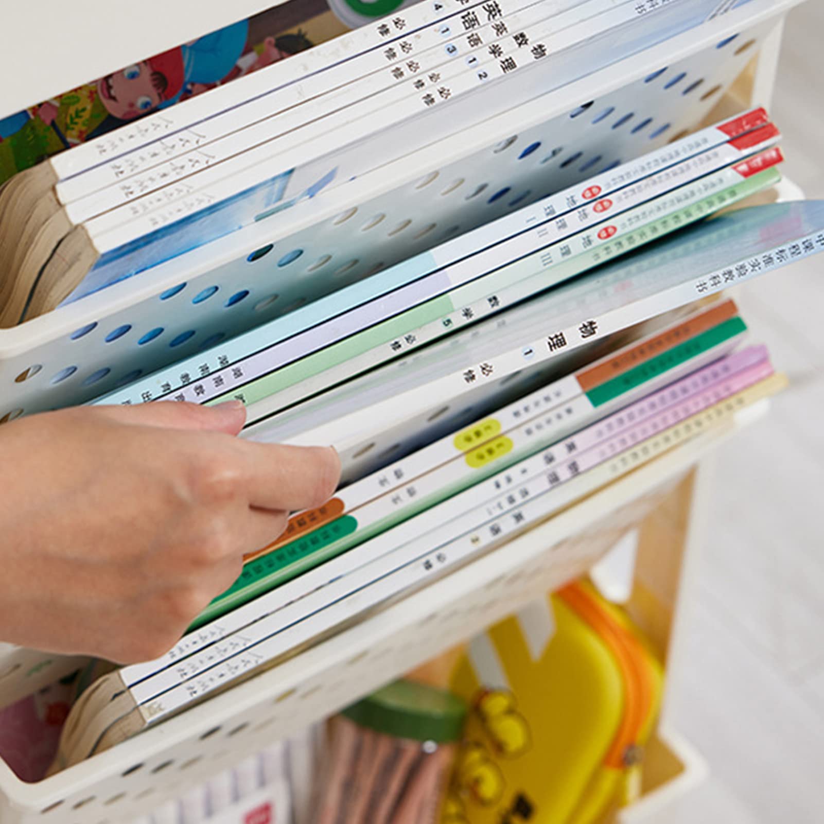 5 Poziomów Zdejmowany Mobilny Wózek na Książki z Kółkami - obrazek 8