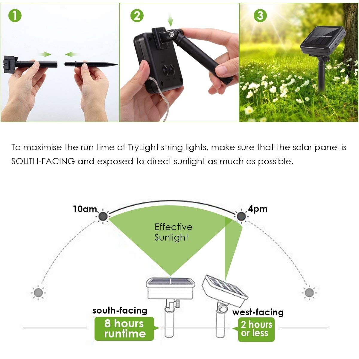 AICase Solarny łańcuch świetlny do użytku na zewnątrz, 200 diod LED, z drutem miedzianym 22 m, 8 trybów pracy, IP65, wodoszczelny, do ogrodu, na taras, balkon, imprezę, ciepła biel - obrazek 5