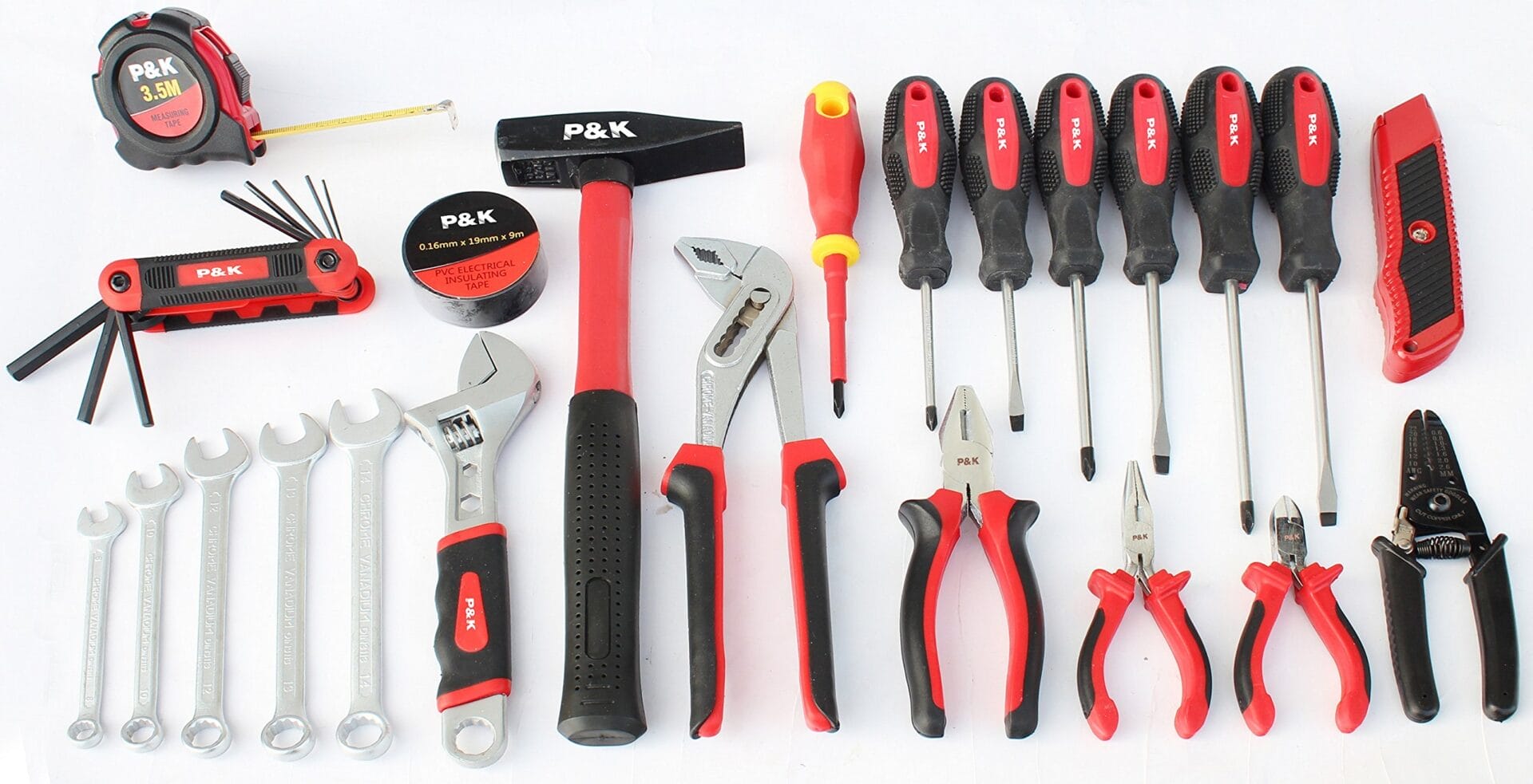 P & K 30-częściowy zestaw narzędzi aluminiowych, walizka narzędziowa - - obrazek 2