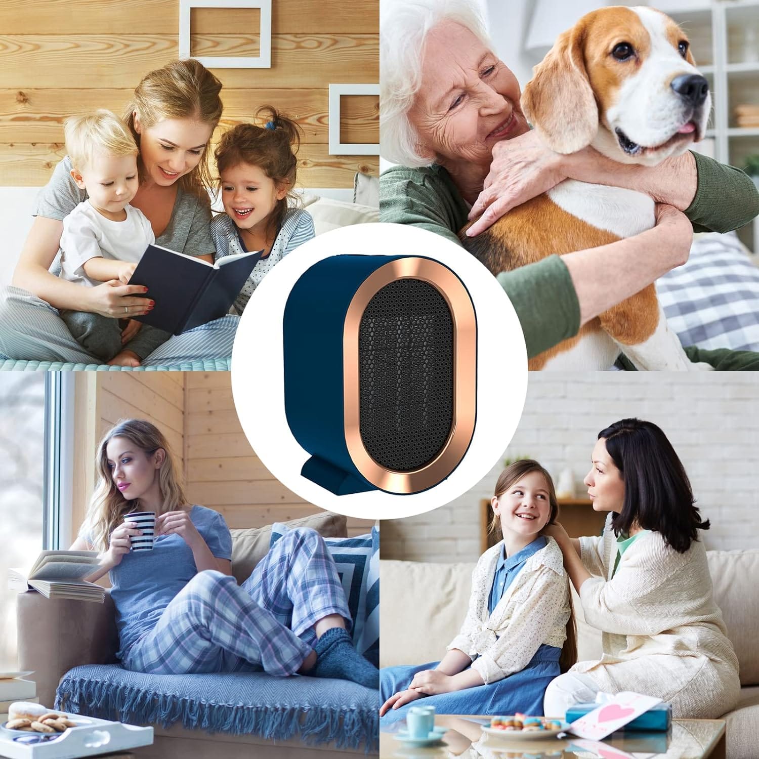 Ycoiee 1200W Portable PTC Ceramic Heater 1S Fast Heating - obrazek 2