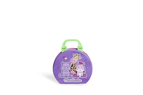 MARTINELIA Mini metalowe pudełko kosmetyczne Friends dla dzieci - Zestaw do makijażu dla kreatywnych maluszków - obrazek 2