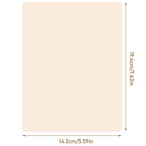 10 Stück Tattoo Übungshaut, Tattoo Skin Practice Doppel Seiten Tattoo mit 2 Stück Temporäre Tattoo Schablonen, Gefälschte Silikonhaut zum Temporären Tätowieren für Anfänger und Tätowierer - obrazek 2