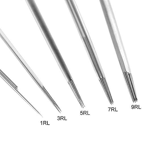 50 Stück 5 Typ Steriler Tätowierungsnadeln für Liner und Shader Tattoo Zubehör,Tattoonadeln Zubehör Set,Tattoo Nadel(1RL 3RL 5RL 7RL 9RL) - obrazek 6