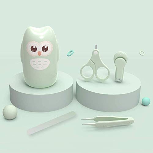 VOARGE Zestaw do pielęgnacji paznokci dla noworodków zestaw do pielęgnacji niemowląt z bezpiecznym obcinaczem do paznokci nożyczkami pęsetą i pilnikiem do paznokci słodka sowa opakowanie - obrazek 2