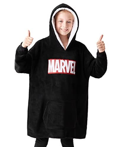 Marvel Oversized Blanket Hoodie Kids Avengers Captain America Iron Man