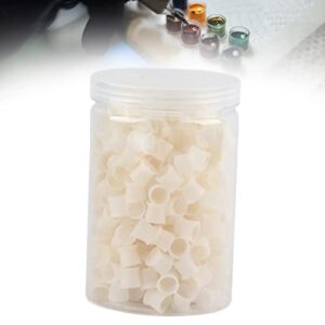 Tattoo Ink Cap Cups, Ink Cups Caps Holder, 300pcs Tattoo Plastic Ink Cups Caps Wide Cup Base Tattoo Supplies für Tattoo Ink Tattoo Supplies Tattoo Kits Silikon Augenbrauen Lip Eyes Pigment Cup(Weiß)