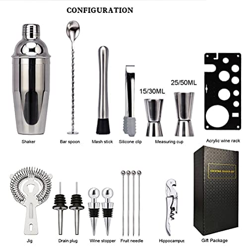 Zestaw narzędzi do koktajli 17 sztuk - ekskluzywne przepisy kulinarne - obrazek 7