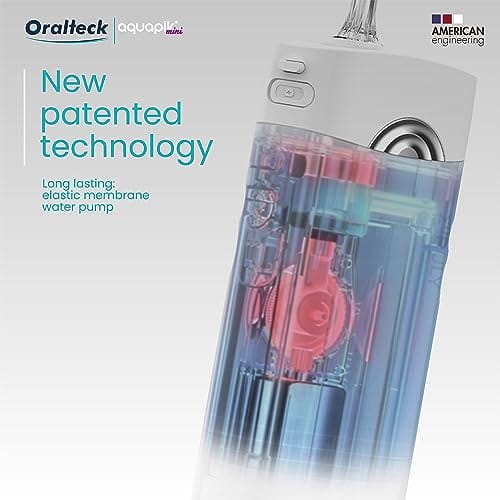 AQUAPIK DUO Pack Irrigatory dentystyczne. Aquapik 100 Komputer stacjonarny zawiera: 8 dysz 10 poziomów i Aquapik Mini przenośny irygator zawiera: 4 dysze 5 trybów użytkowania. (Różowy) - obrazek 2