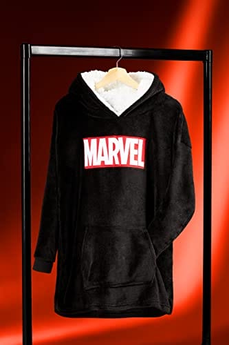 Marvel Oversized Blanket Hoodie Kids Avengers Captain America Iron Man - obrazek 7