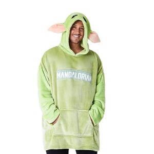 Oversize Hoodie Comfy The Mandalorian - Disney, Grün, Baby Yoda Ohren, Sherpa Fleece, Kängurutasche, Einheitsgröße