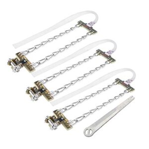 KIMISS Universal 3 Pieces Samochodowe łańcuchy antypoślizgowe antypoślizgowy łańcuch stalowy Awaryjne łańcuchy śniegowe Śniegowe koła błotne Łańcuchy antypoślizgowe do samochodów SUV Ciężarówka Zimowa jazda (M) - Wysokiej jakości łańcuchy antypoślizgowe do samochodów SUV i ciężarówek z mocnym pasem inżynieryjnym i łatwą instalacją