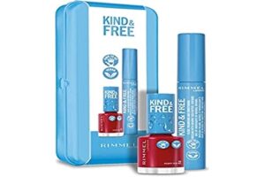 Rimmel London Kind & Free: Zestaw Mascara i Lakier do paznokci, Ultra uderzające opakowanie