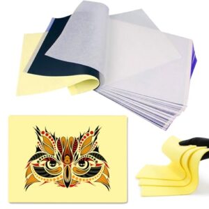 Tattoo Übungshaut 3mm mit Tattoo Transferpapier Set, 3 Tattoo Kunsthaut und 15 Stück Transferpapier Set enthalten for Anfänger und Künstler