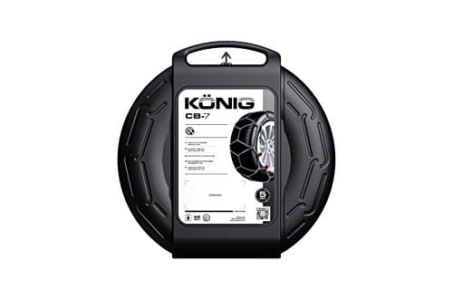KÖNIG CB-7 104 - łańcuchy śniegowe 1 para, 235/70-15, 235/60-16, 245/55-16, 215/65-17, 225/60-17, 235/55-17, 255/45-17, 275/40-17, 225/55-18, 2225/50-18, 245/45-18, 255/45-18, 255/40-18, 205/55-19, 225/45-19, 235/45-19, 255/35-19, 275/30-19, 195/55-20, 24535-2 35-0, 265/30-20, ręczny łańcuch śnieżny o zmniejszonej grubości wewnętrznej, przewód wewnętrzny 7 mm, ręczny system napinający, nylonowe zderzaki chroniące felgi aluminiowe, homologacje/certyfikaty/zgodność: Ö-Norm 5117 - obrazek 3