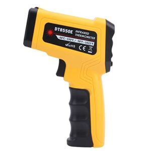 Eujgoov Przemysłowy Termometr na Podczerwień DT8550E -50 ℃ -550 ℃ | Regulowany, Szerokie Zastosowanie, Duży Ekran LCD