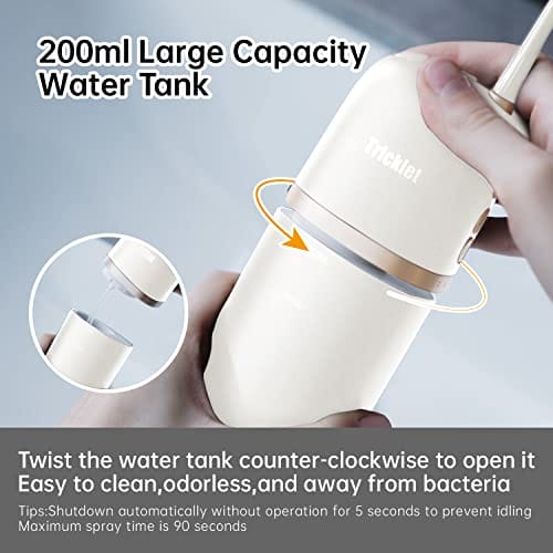 Wodny irygator dentystyczny do zębów irygator doustny z 4 trybami i 3 biegami wodoodporny IPX7 przenośne kostki dentystyczne do użytku w domu i w podróży biały - obrazek 5