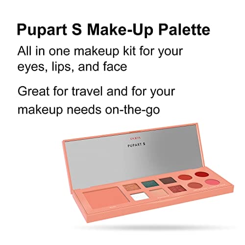 PUPA Milano Pupart S Makeup Palette 003 Stay Wild – Zestaw kompaktowy do makijażu oczu, ust i twarzy – Zawiera róż w proszku, kremową szminkę i pigmentowane cienie do powiek – Bez parabenów – 0,42 oz - obrazek 5