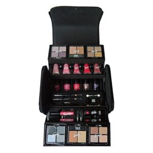 Zestaw do makijażu Gloss! - Moda - 44 szt. - Prezent na Boże Narodzenie dla kobiet - pudełko na kosmetyki