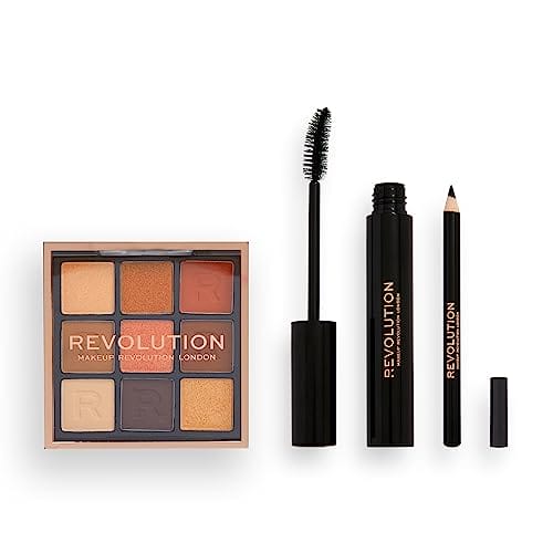 Makeup Revolution: Zestaw Revolution Into The Bronze - eyeliner, tusz do rzęs i paleta cieni do powiek - obrazek 2