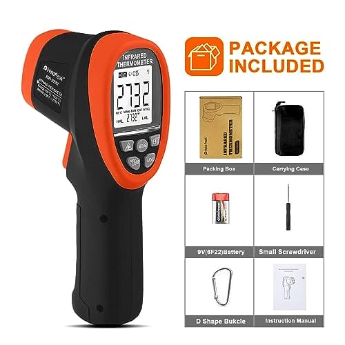 Laserowy termometr podczerwieni 2732 High Temperature Gun -50~1500℃(-58~2732°F) z podwójnym laserem, błyskawicznym podświetleniem LCD i alarmem - idealny do przemysłu elektrycznego i motoryzacyjnego - obrazek 2