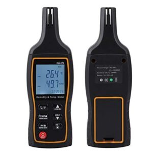 Ręczny monitor wilgotności cyfrowy termometr LCD detektor wilgotności - duży wyświetlacz LCD, podświetlenie tła, zachowanie danych na ekranie dla przemysłu