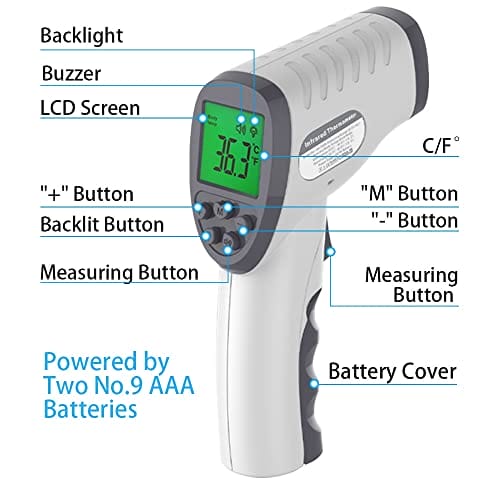 SULYPO KKmier - Bezstykowy termometr na podczerwień do pomiaru temperatury czołowej - Dla dzieci i dorosłych (różowy) - obrazek 6